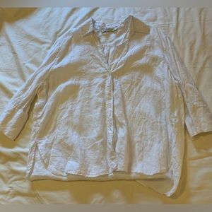 Zara 3/4 button up linen shirt.